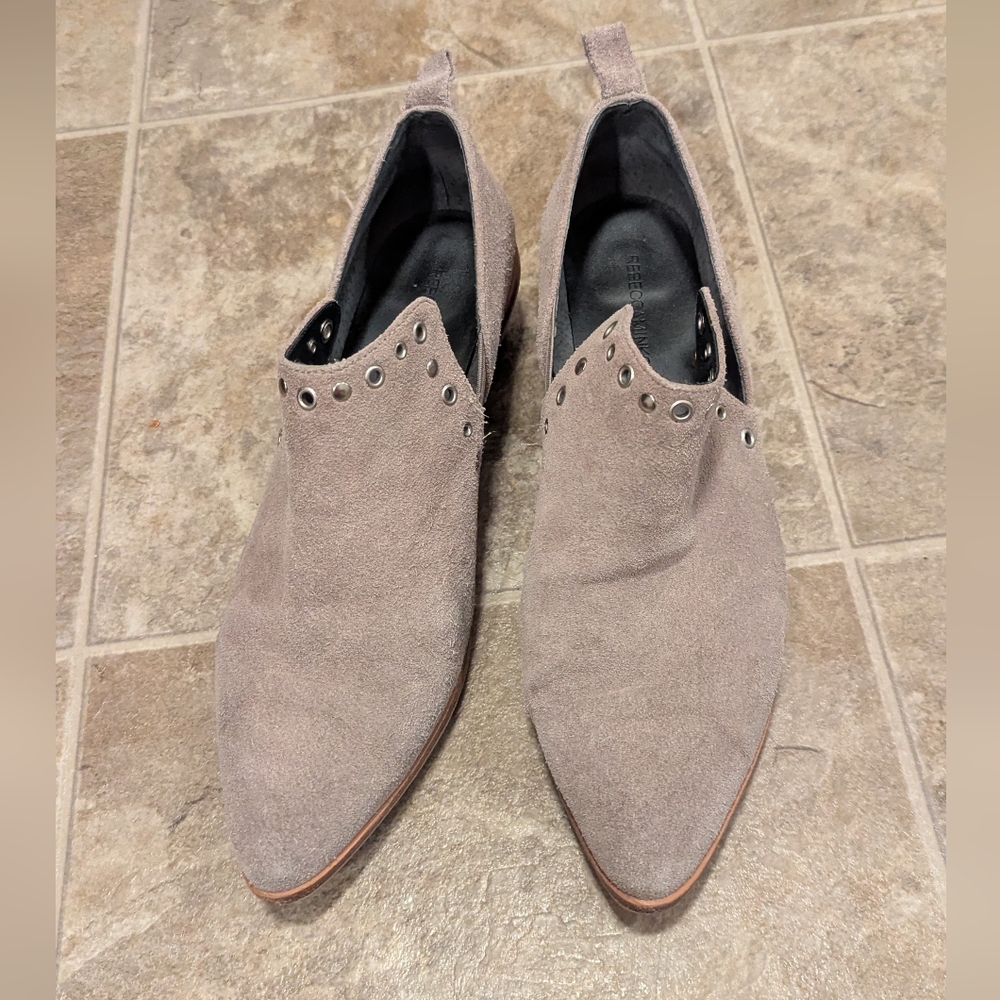Rebecca Minkoff Gray Suede Ankle Booties